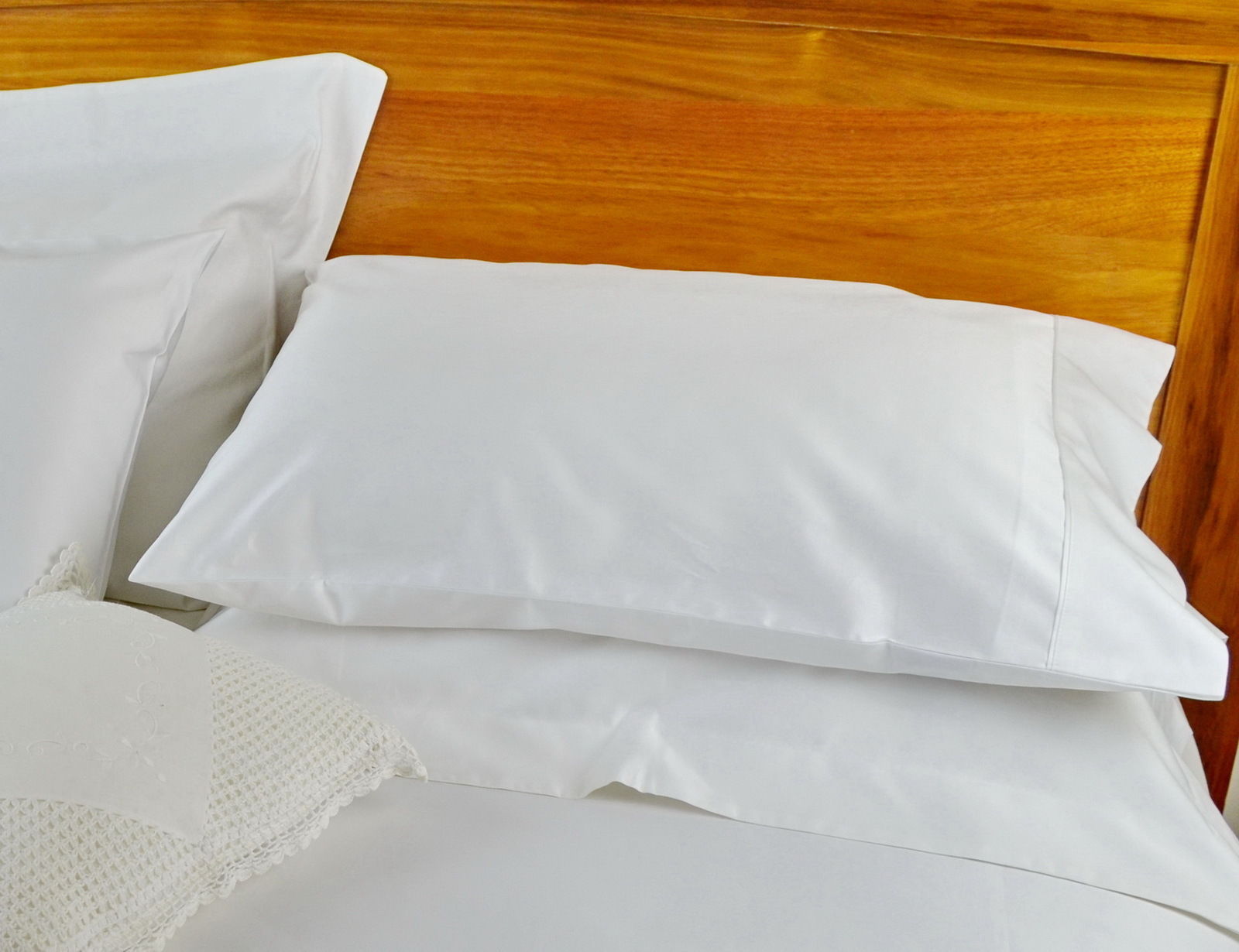 1000TC Cotton Fitted Sheet Set White