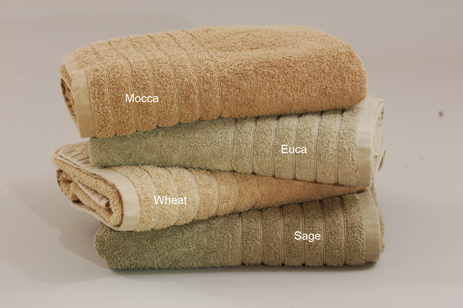 2 Organic Cotton Bath Towel 600 gsm Natural Color [Color: Euca]