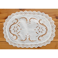 Crochet Tablecloth, Pure Linen Napkins Place Mats Table Runner Dressing Scaf