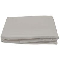 Single Bed Sheet Set 500TC/10cm2 Pure Cotton Fitted Flat Pc Plain Ivory