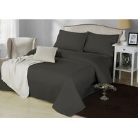 1000TC CVC Cotton Double Bed 4 Pieces Sheet Set Fitted Flat 5 Colours Easy Care