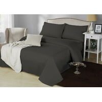 1000TC CVC Cotton Single Bed 3 Pieces Sheet Set Fitted Flat 5 Colours Easy Care