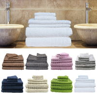 6 Pieces Bath Towels Set Egyptian Cotton 620GSM Spa Quality Multi-Colours