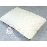 Queen Regular Shape Latex Foam Pillow + Washable Wool & Organic Cotton Protector