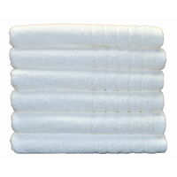 Bulk Save 12 Towels Set 620GSM Premium Quality Pure Cotton Commercial White