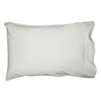 2 Pillow Cases Pure Cotton 1000TC per 10cm2 Plain White 50x75cm Oversize