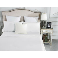 1500TC CVC Cotton Queen Bed Sheet Set White (Weekly special, ends 01/06/2021) 