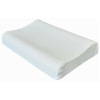 Therapeutic Latex Foam Pillow Contoured Shape Dual Support Zone 60x40x12/10cm 