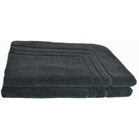 2 Pack Towels 100% Cotton Bath Mats 900gsm 5 Star Hotel Quality Charcoal Colour