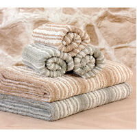 2 x Organic Cotton Waterfall Bath Sheets Set 550GSM Natural Colour Eco-Friendly