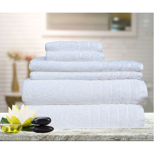 6 Pieces Bath Sheets Set Egyptian Cotton 620GSM Spa Quality Multi-Colours 
