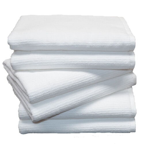 4 Egyptian Cotton Bath Towels Set Stone/Blue/White 68x137cm 550GSM Clearance 