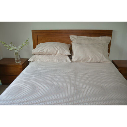 Organic Cotton Queen/King Duvet Cover Set Natural Brown Eco-Friendly Waffle  