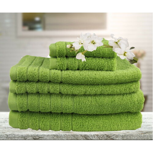 7 Pieces Egyptian Cotton Bath Towels Set Mat 620GSM Multi-Colours Hotel Grade  