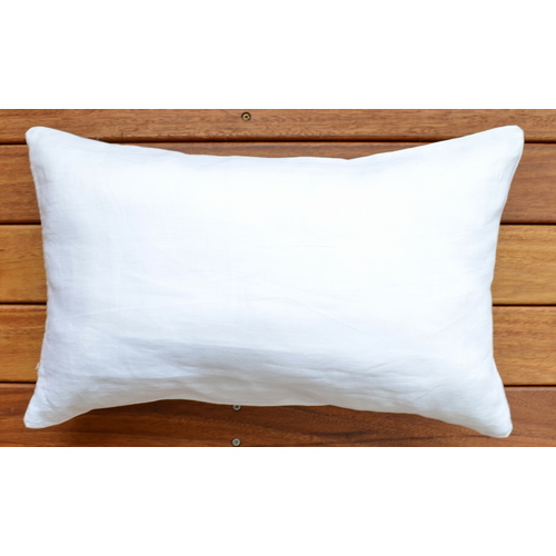 White Linen Bolster Throw pillow Cover 30x50cm