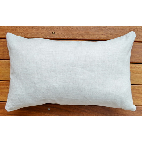 Natural Undyed Linen Bolster pillow Cover 30x50cm
