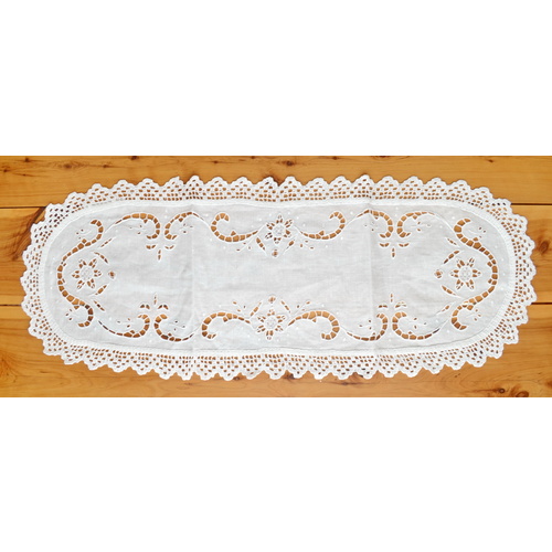 Pure Linen Long Table Runner Dresser Scarf 12 x 36 inches