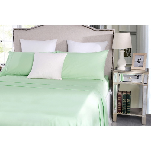 Classic Poly Cotton Sheet Sets 250TC Mint More Size Options [Size: King Bed]