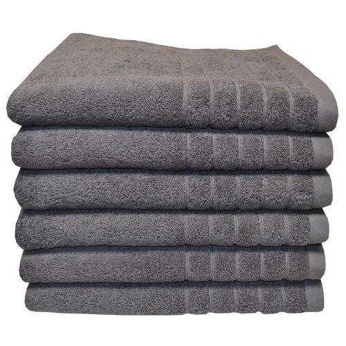 12 Bath Towels Bulk Commercial Deal 620GSM [Color: charcoal]