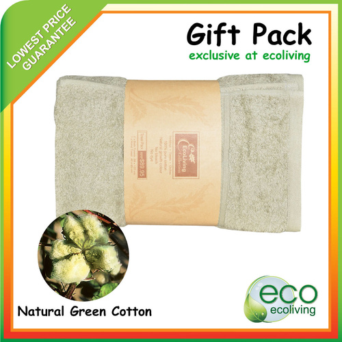 Organic Cotton Baby Towel 3 Pieces Gift Set Sage