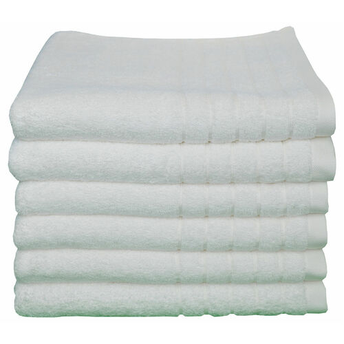 6 Bath Towes Value Pack Egyptian Cotton Elegance 620GSM White Sunvim