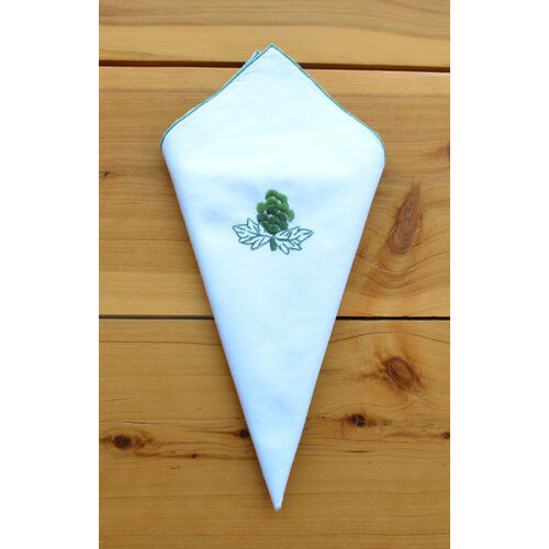 12 Cloth Napkins Embroidered Fancy Party Wedding Events Christmas Decoration
