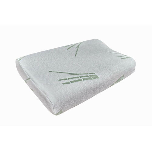 Therapeutic Bamboo Latex Foam Pillow Contoured Dual Support Zone 60x40x12/10cm 