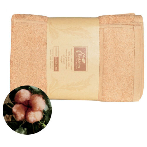 3 Pc's Organic Cotton Towel Gift Set 2 Bath Towels & 1 Hand Towel Mocca