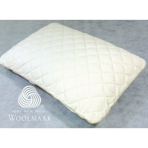 Adult Size 60x40x12cm Regular Shape Latex Pillow + Washable Wool Protector